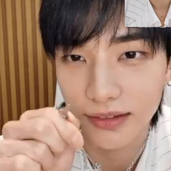 Signature photo of Hyunjin (Stray Kids) capturing their charm