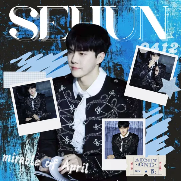 Postingan banner juara 1 Sehun (EXO) buatan penggemar