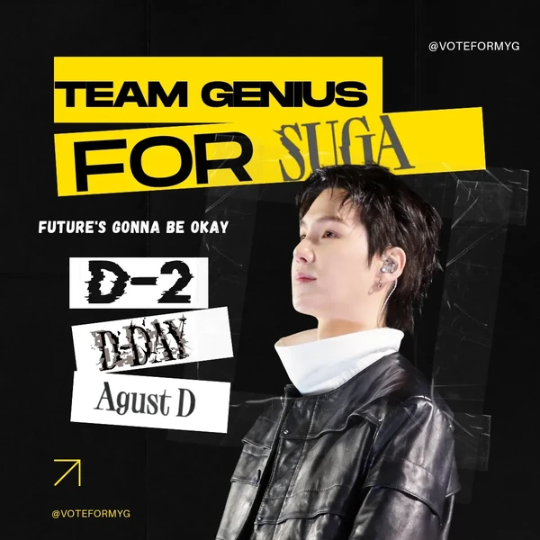 今天最受喜爱的SUGA (防弹少年团)