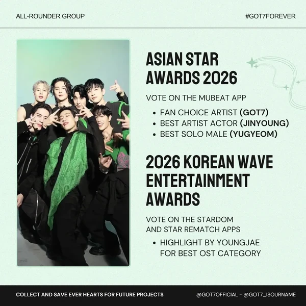 充滿粉絲愛意的GOT7人氣照片