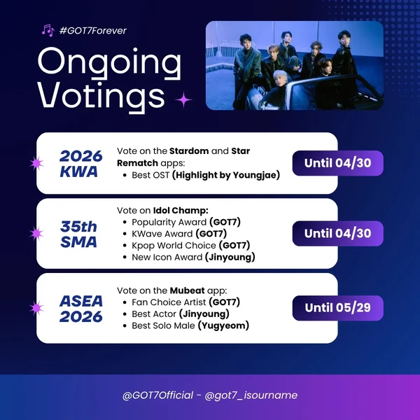 Signature photo of GOT7 capturing their charm